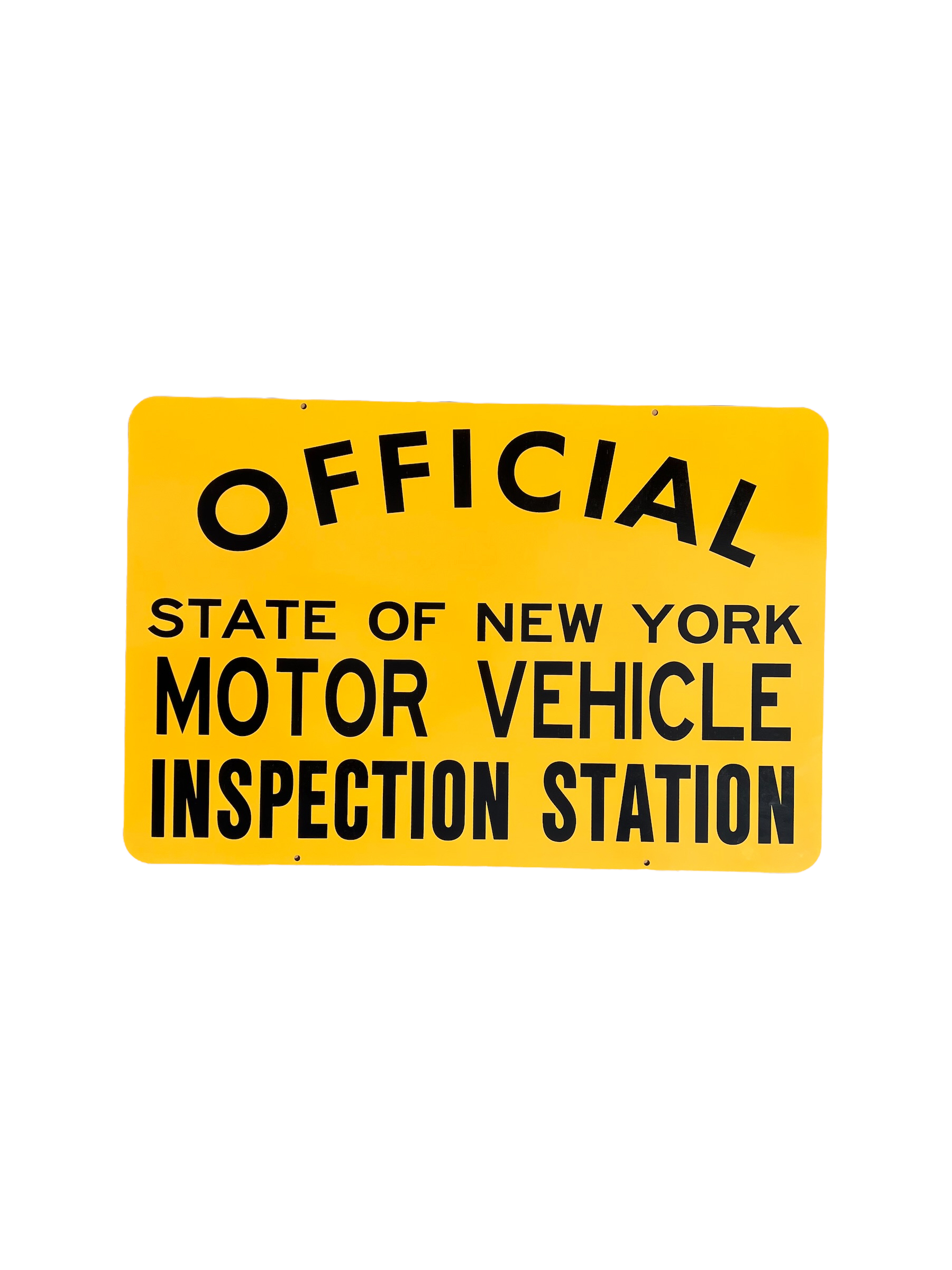 NYS Inspection Station Sign Yellow | Automotive Dealer Supplies